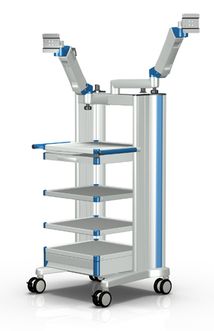 Carrello Medicale con bracci regolabili in altezza